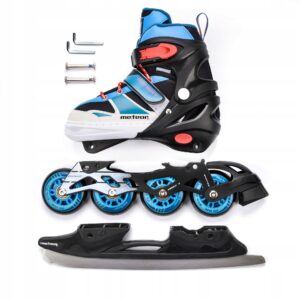 ROLKI ŁYŻWY METEOR INVERT 2 W 1 BLUE 30-33 S ŁYŻWOROLKI
