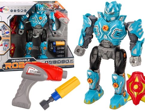 Robot Do Skręcania Broń Wiertarka Śrubokręt Światła Dźwięk Turkusowy