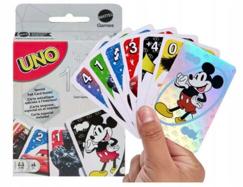 DISNEY 100 LAT GRA karciana KARTY UNO Mattel bohaterowie bajek