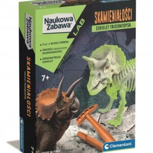 SKAMIENIAŁOŚCI DINOZAUR Triceratops fluorescencyjny CLEMENTONI 50860