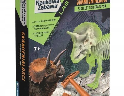 SKAMIENIAŁOŚCI DINOZAUR Triceratops fluorescencyjny CLEMENTONI 50860