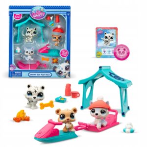 Zestaw Littlest Pet Shop Snow Day Play Pack 3 zwierzątka