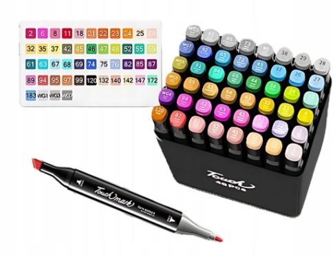 Promarkery Touch 48 szt. Markery flamastry pisaki mazaki dwustronne