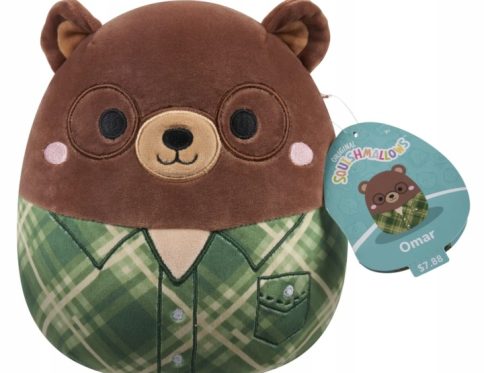 SQUISHMALLOWS MASKOTKA BRĄZOWY MIŚ OMAR 19CM