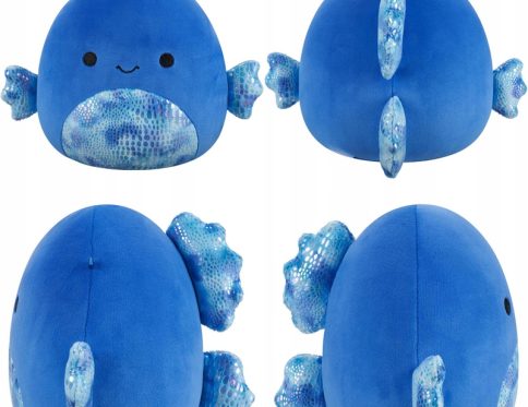 SQUISHMALLOWS MASKOTKA PLUSZAK NIEBIESKA RYBA RYBKA KOBESTER 19 CM