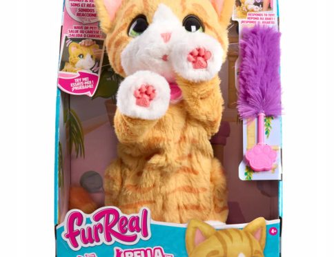 FurReal Bella Interaktywny Kot 30cm Reaguje na Dotyk Miauczy Mruczy Zabawka