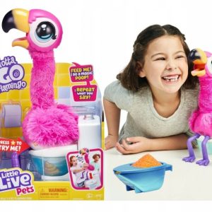 Little Live Pets Flaming Interaktywny Ptak Zabawka Dźwięki toaleta