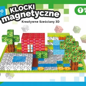 Happy Kiddo Klocki Magnetyczne 100 el. Zestaw Konstrukcyjny dla Dzieci 3+