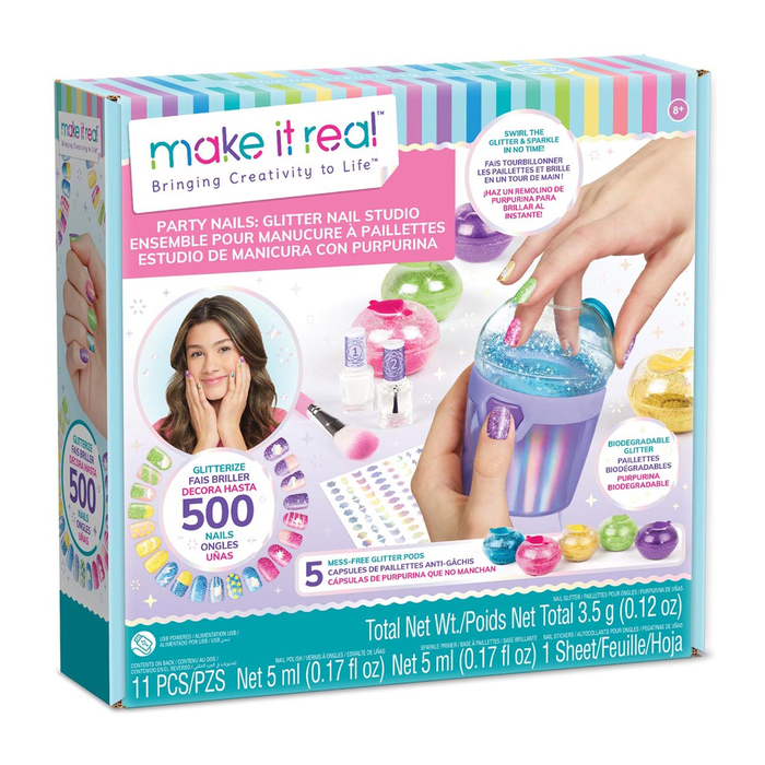 Make It Real Glitter Nail Studio zestaw do ozdabiania paznokci lakiery