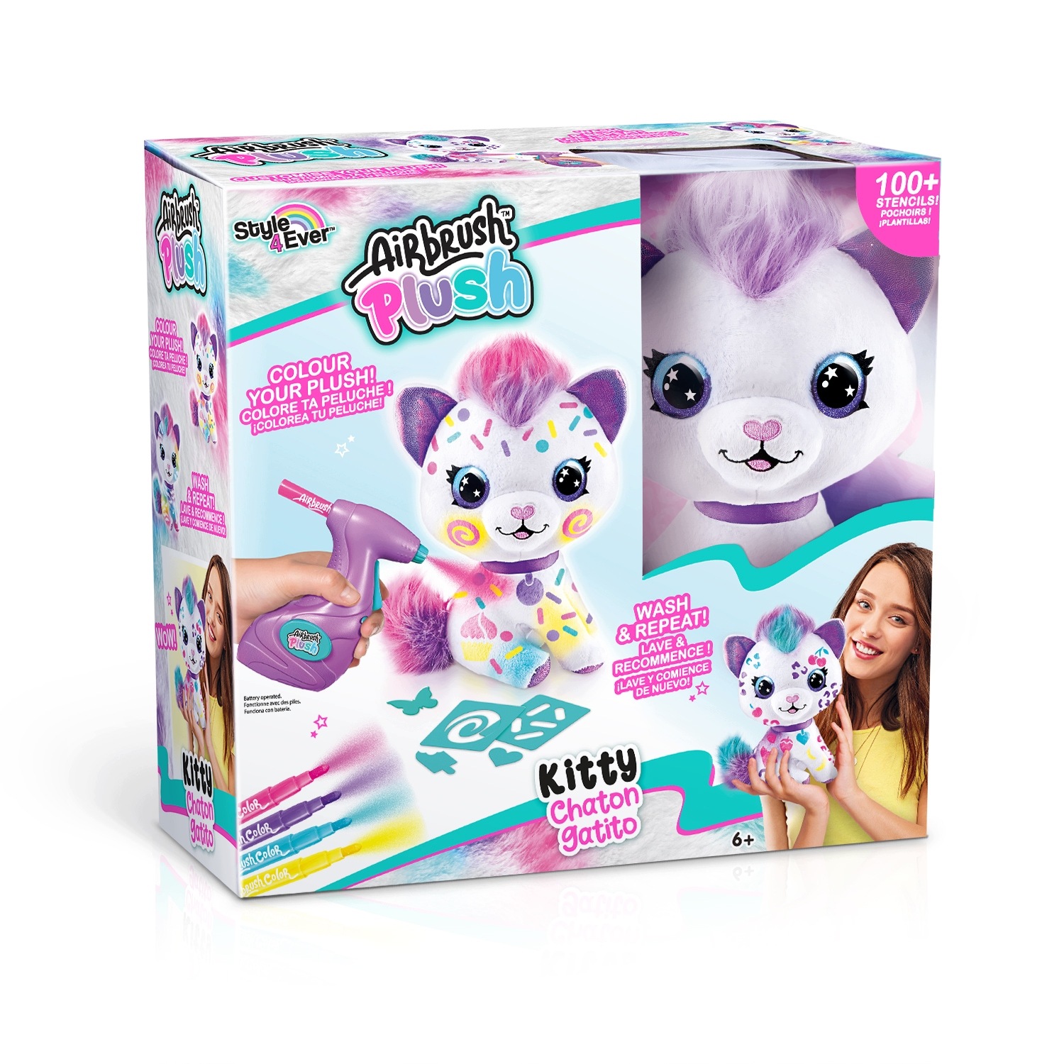 Airbrush-Plush-Pokoloruj-Pluszaka-Kot-Kotek-Maskotka-do-Malowania-Kod-producenta-OFG272