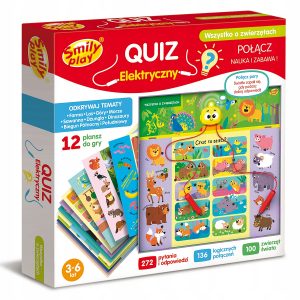 Gra planszowa quiz elektroniczny wszystko o zwierzętach zwierzęta