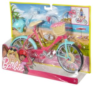 Mattel-rower-dla-lalki-Barbie-akcesoria-rowerek-DVX55-Stan-opakowania-oryginalne